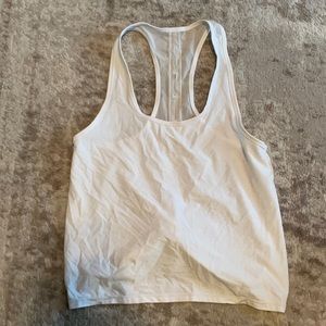 White workout tank